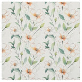 Airy White Flowers Greenery Pattern Blossom Floral Stoff (Muster)
