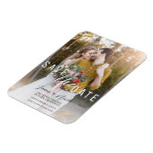 Airy White Overlay Foto Save the Date Hochzeit Magnet (Linke Seite)