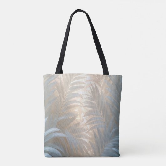 Airy white palm leaves composition in soft hues tasche (Rückseite)