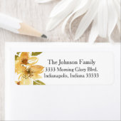 Airy Yellow Floral Wedding Rücksendeadresse (Insitu)