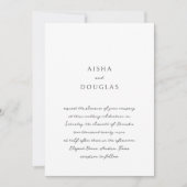 Aisha Elegant Moderne Hochzeit Einladung (Vorderseite)