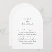 Aisha Elegant Moderne Hochzeit Einladung (Vorne/Hinten)