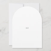 Aisha Elegant Moderne Hochzeit Einladung (Rückseite)