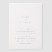 Aisha Elegant Moderne Hochzeit Pergament Einladungen (Vorderseite)