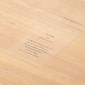 Aisha Elegant Moderne Hochzeit speichern das Datum Acryleinladungen (Ablage )