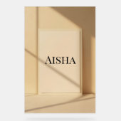 Aisha Elegant Name Poster – Personalized Typograph (Vorderseite)