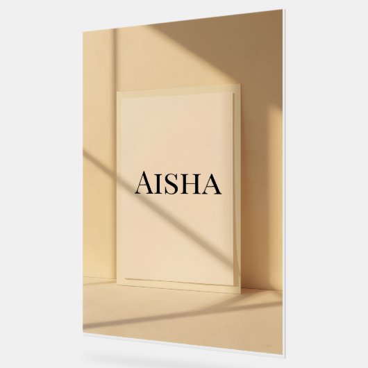 Aisha Elegant Name Poster – Personalized Typograph (Winkel)