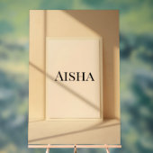 Aisha Elegant Name Poster – Personalized Typograph (Neutral)