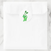 Aisha Green Runder Aufkleber (Tasche)