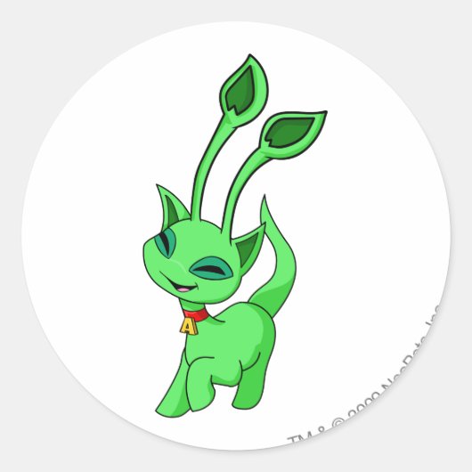 Aisha Green Runder Aufkleber (Vorderseite)