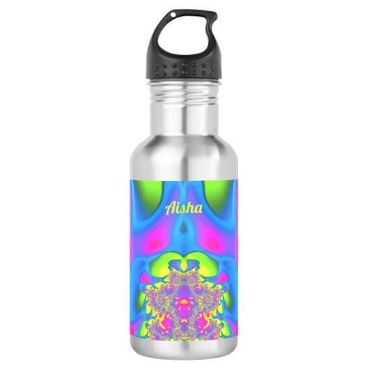 AISHA ~ Hübsche Pastellfarben Wasserflasche (Vorderseite)