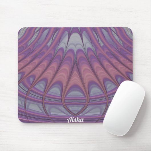 AISHA ~ Pink Lavendel und Lila Design Mouse Pad Mousepad (Mit Mouse)