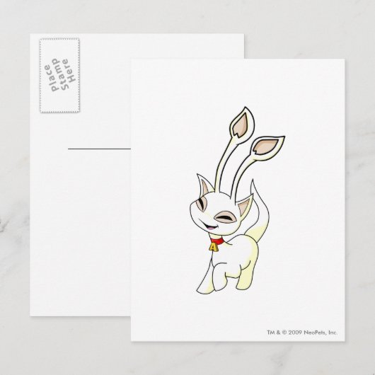 Aisha White Postkarte (Vorne/Hinten)