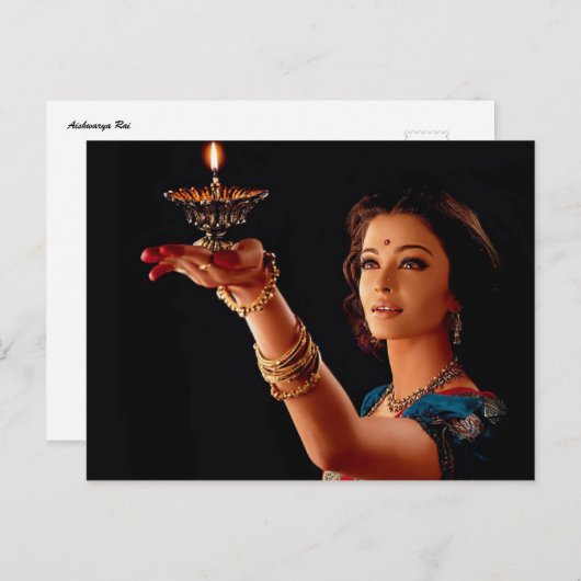 Aishwarya Rai Postkarte (Vorne/Hinten)