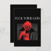 Aist Goat Satan Baphomet GIft Dankeskarte (Vorne/Hinten)