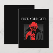Aist Goat Satan Baphomet GIft Einladung (Vorne/Hinten)