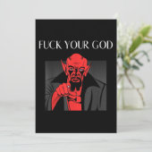 Aist Goat Satan Baphomet GIft Feiertagskarte (Stehend Vorderseite)