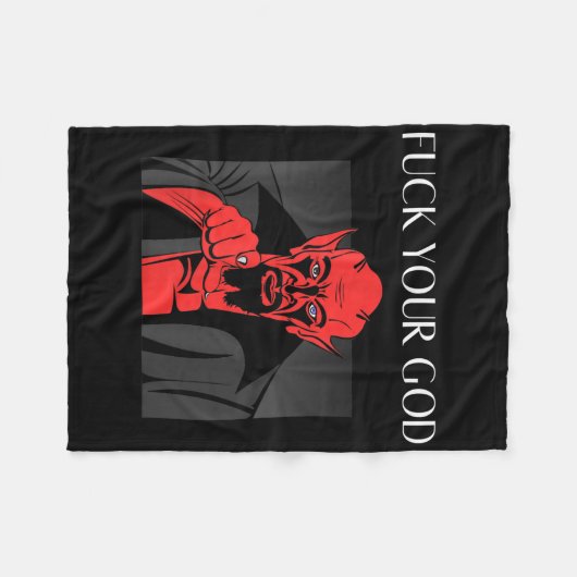 Aist Goat Satan Baphomet GIft Fleecedecke (Vorderseite (Horizontal))