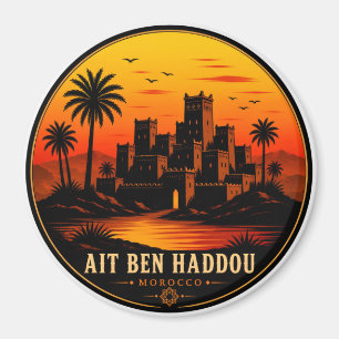 Ait Ben Haddou Marokko Vintage Reise Postkarte   D Magnet