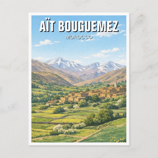 Aït Bouguemez Marokko Reise Postkarte (Vorderseite)