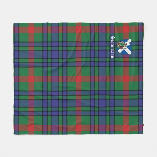 Aitent Ancient Clan Abzeichen Tartan Kariert Fleecedecke (Vorderseite (Horizontal))