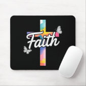 Aith Cross Mit Schmetterlingen Christlich  Mousepad (Mit Mouse)
