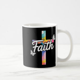 Aith-Kreuz mit Schmetterlingen Christlich Kaffeetasse