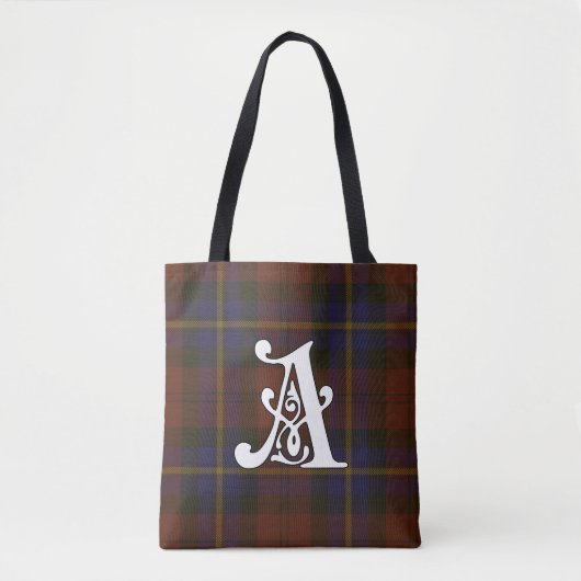 Aitken Clan Tartan Monogram Tasche (Vorderseite)
