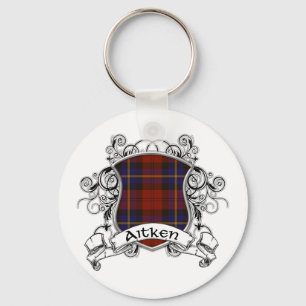 Aitken Tartan-Schild Schlüsselanhänger