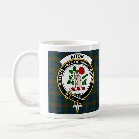 Aiton Clan Abzeichen Kaffee Tasse - Größe 11oz (Links)