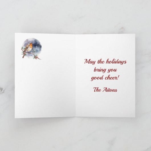 Aiton Tartan w/Robin Personalisiert Karte (Innenseite)