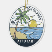 Aitutaki-Cookinseln Vintag Keramik Ornament (Links)
