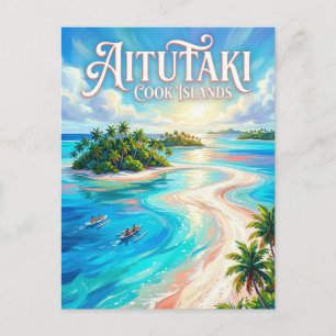 Aitutaki Lagune Cookinseln Postkarte