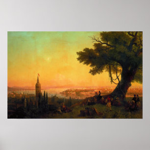 Aivazovsky - Ansicht von Konstantinopel am Abend L Poster