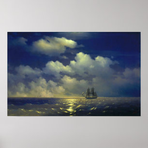 Aivazovsky - Brig Mercury, Sieg über 2 türkische… Poster