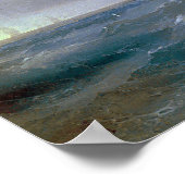 Aivazovsky - Brig Mercury von zwei Türken angegrif Poster (Ecke)