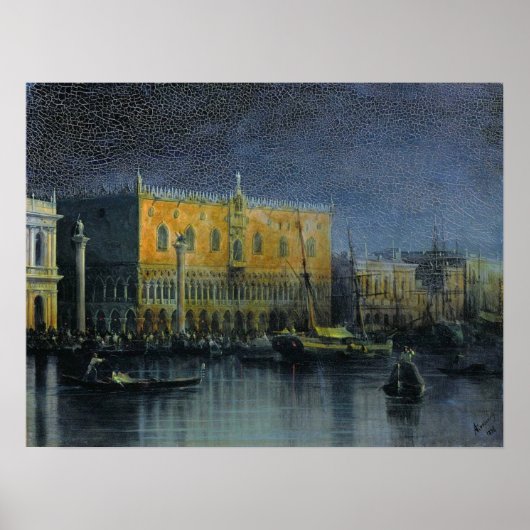 Aivazovsky - Der Palast regiert in Venedig durch M Poster (Vorne)