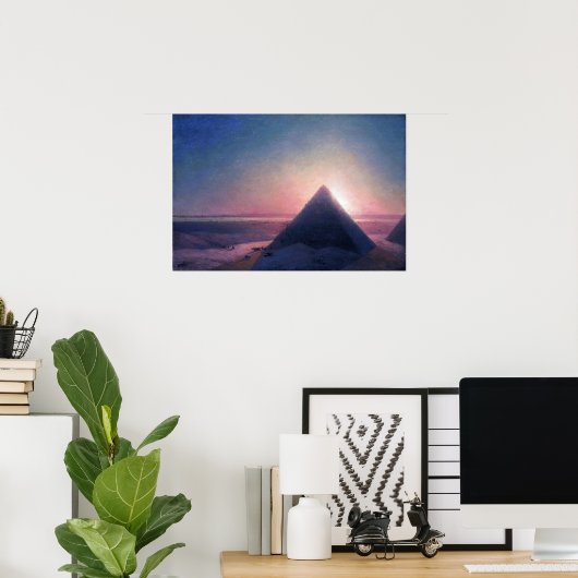 Aivazovsky - Die große Pyramide von Gizeh Poster (Heimbüro)