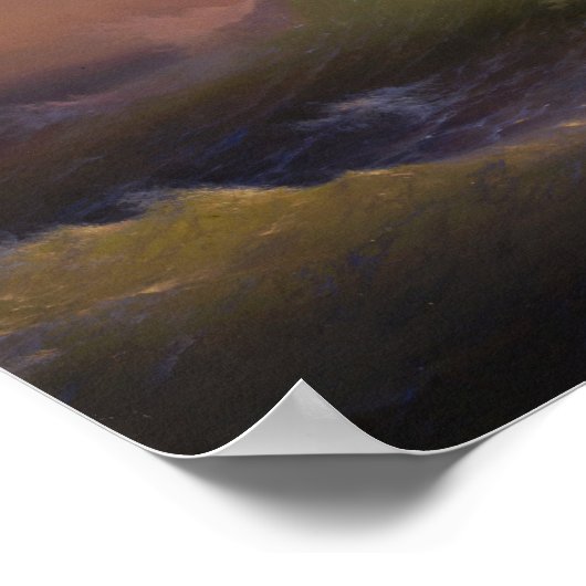 Aivazovsky - Die neunte Welle 1850 Poster (Ecke)