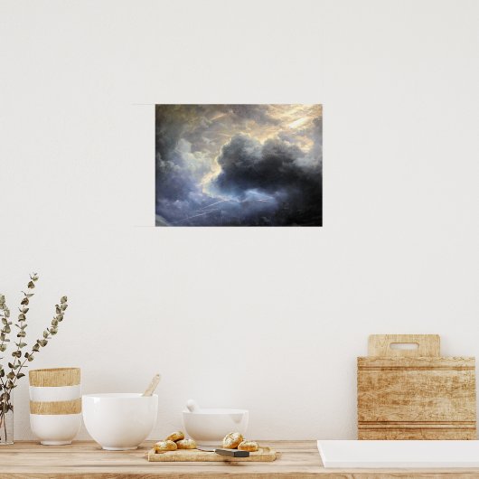 Aivazovsky - Fragment Oblaka i Molnii Poster (Küche)
