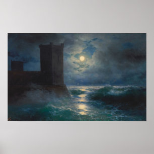 Aivazovsky - Genuesische Türme im Schwarzen Meer Poster