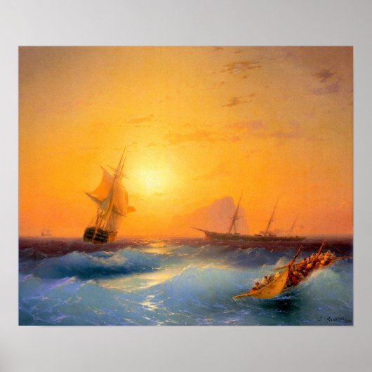 Aivazovsky - Gibraltar Poster (Vorne)