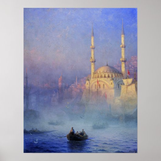 Aivazovsky - Moschee von Konstantinopel Poster (Vorne)