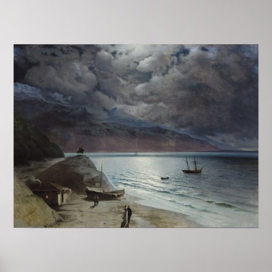 Aivazovsky - Nacht in Gurzuf Poster (Vorne)