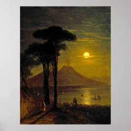 Aivazovsky - Neapolitanische Bucht auf dem Mondlic Poster