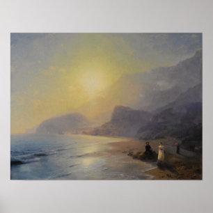Aivazovsky - Puschkin an der Küste Poster