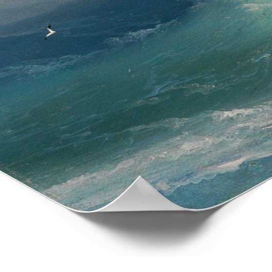 Aivazovsky - Schiff auf stürmischen Meeren Poster (Ecke)