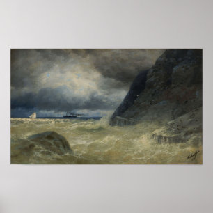 Aivazovsky - Seestück mit Dampfer Poster