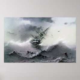Aivazovsky - Sinking Ship Poster