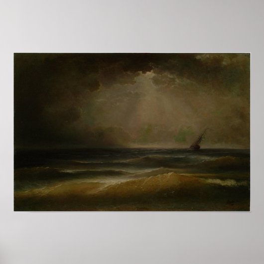 Aivazovsky - Sturm 1880 Poster (Vorne)